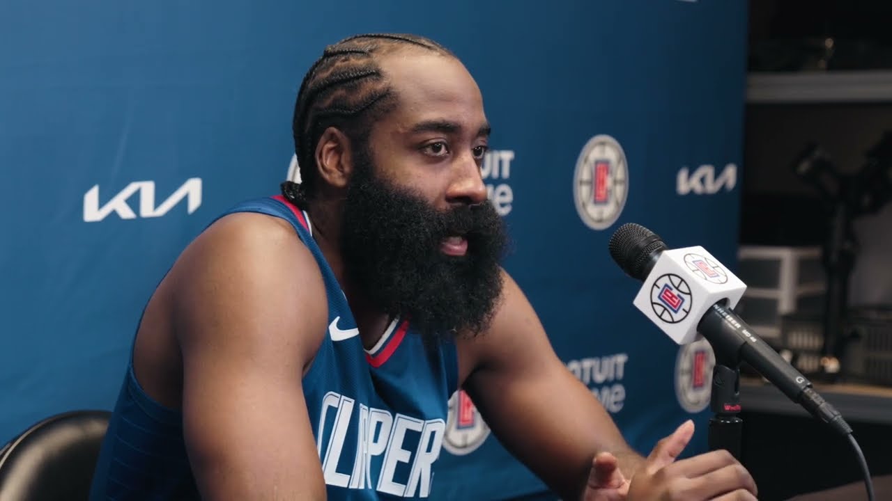 James Harden’s Introductory Press Conference | LA Clippers background