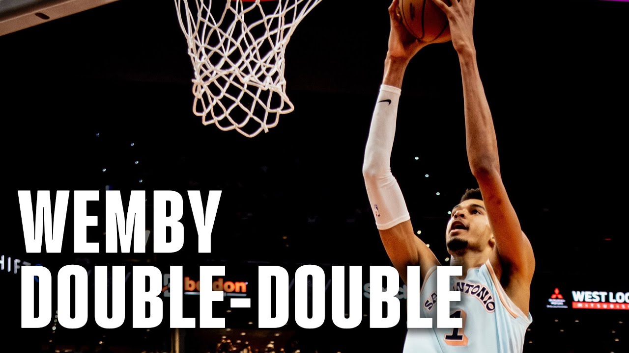Victor Wembanyama's Double-Double Vs Minnesota Timberwolves background