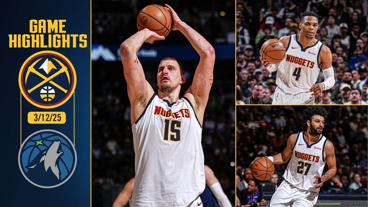 Denver Nuggets vs. Minnesota Timberwolves Full Game Highlights 📺 | 3/12/25 background