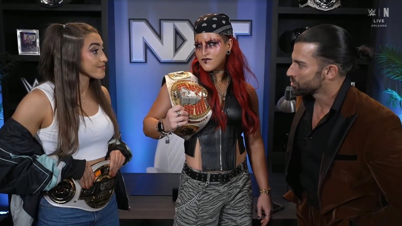 Zaria, Wren Sinclair & Robert Stone Backstage: NXT July 28 2026