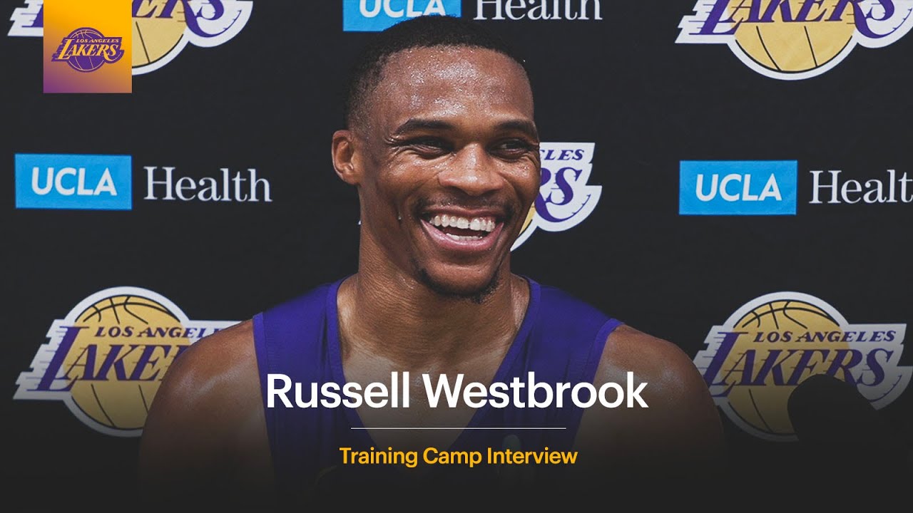 Russell Westbrook describes his excitement about the Lakers renewed focus on pushing the tempo background