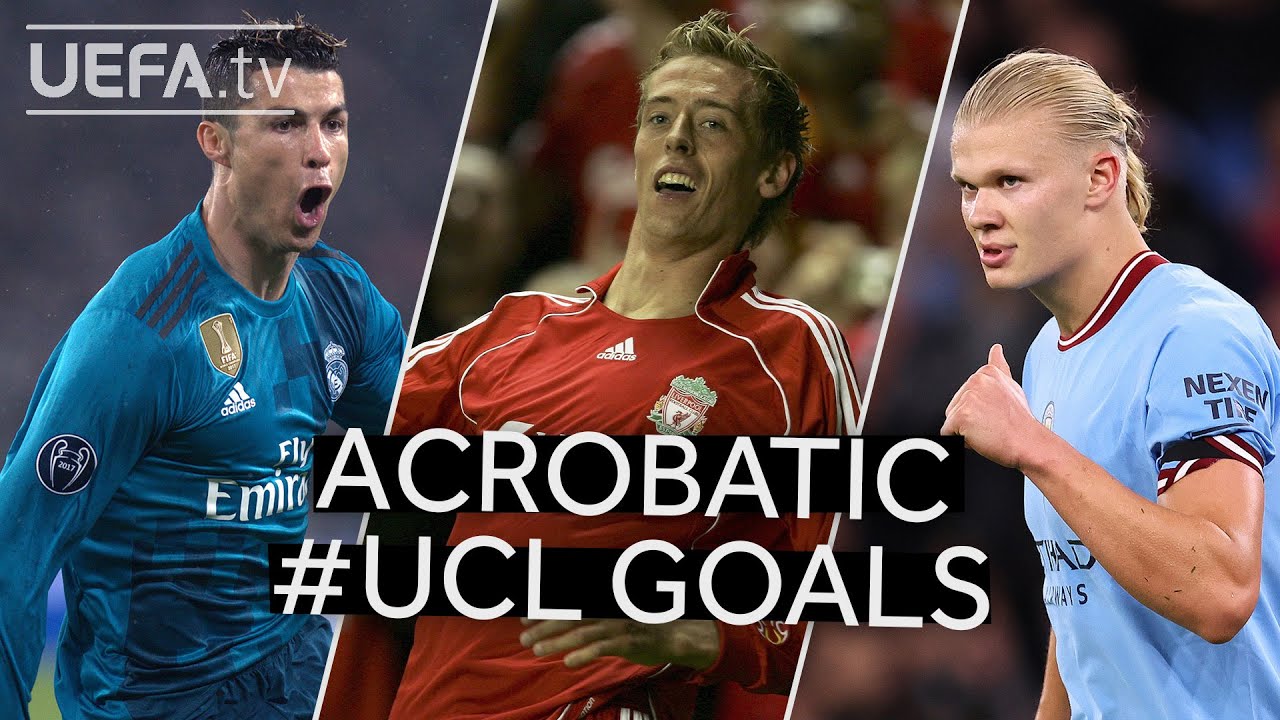 RONALDO, CROUCH, HAALAND | Acrobatic #UCL Goals background