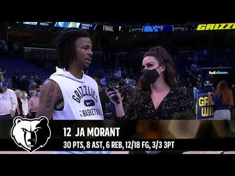 MEMvSAS: Ja Morant walkoff interview 12.31.21 background