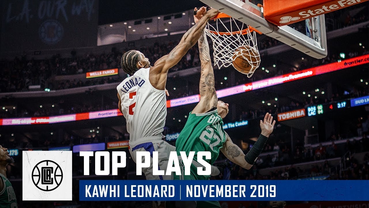 Kawhi Leonard's Top Plays of November | LA Clippers background