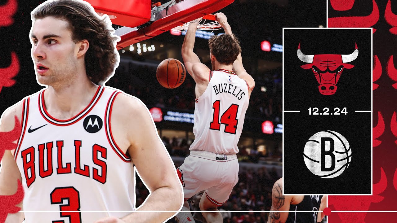 Matas Buzelis' career high & Josh Giddey's triple-double lead Bulls over Nets 🔥 | Chicago Bulls background