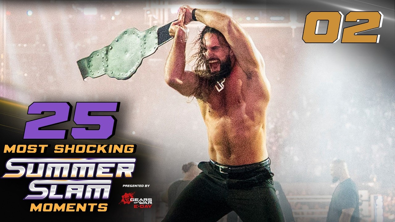 Seth Rollins commits “ruse of the century” against CM Punk: 25 Most Shocking SummerSlam Moments background