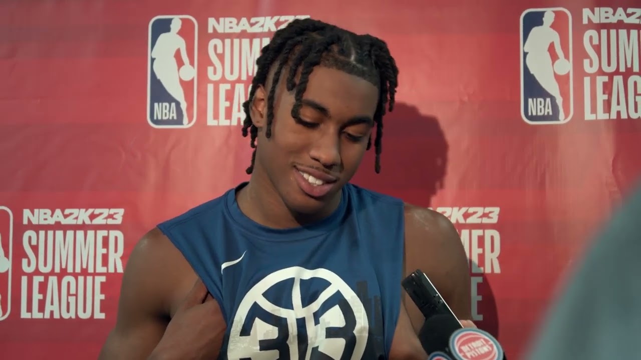 Detroit Pistons Vs Portland Trail Blazers | NBA Summer League Post-Game Availability: Jaden Ivey