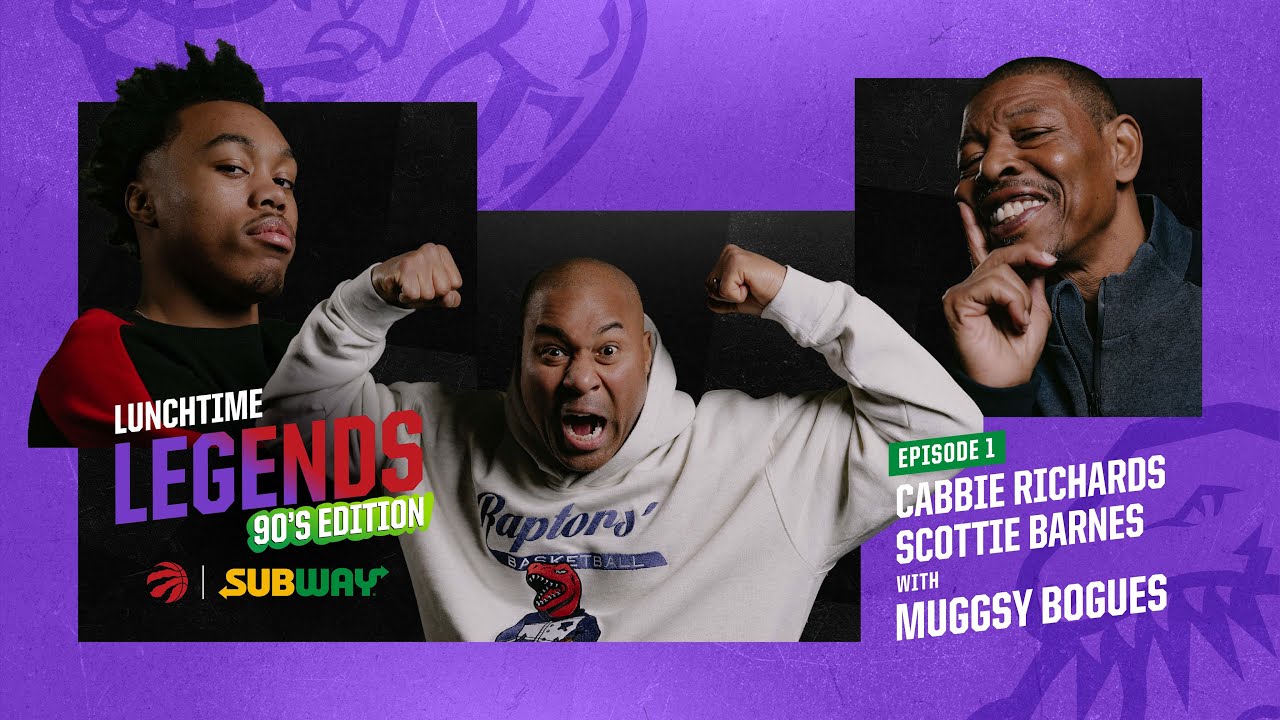 Scottie Barnes & Cabbie chop it up with Muggsy Bogues! background