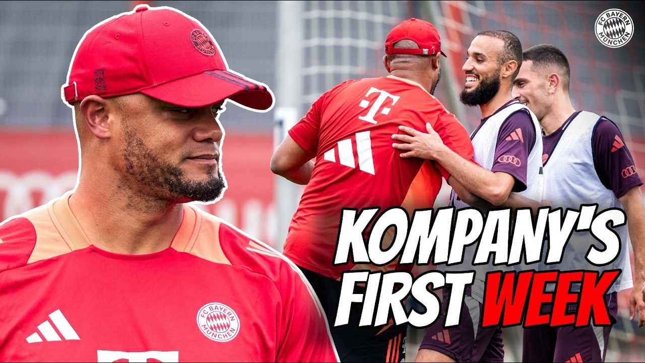 Full of energy & passion: Vincent Kompany's first week as FC Bayern coach 🔴⚪️ background