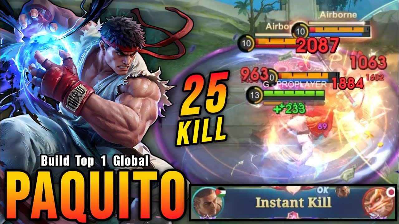 25 Kills!! Legendary Paquito Deadly Offlaner!! - Build Top 1 Global Paquito ~ MLBB