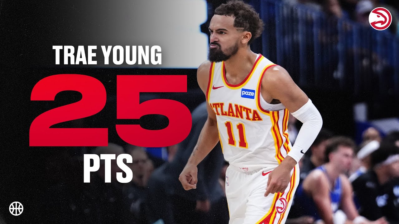 Trae Young drops 25 points, with 11 in 4th quarter, & 6 assists in Hawks 1st Win of Season background