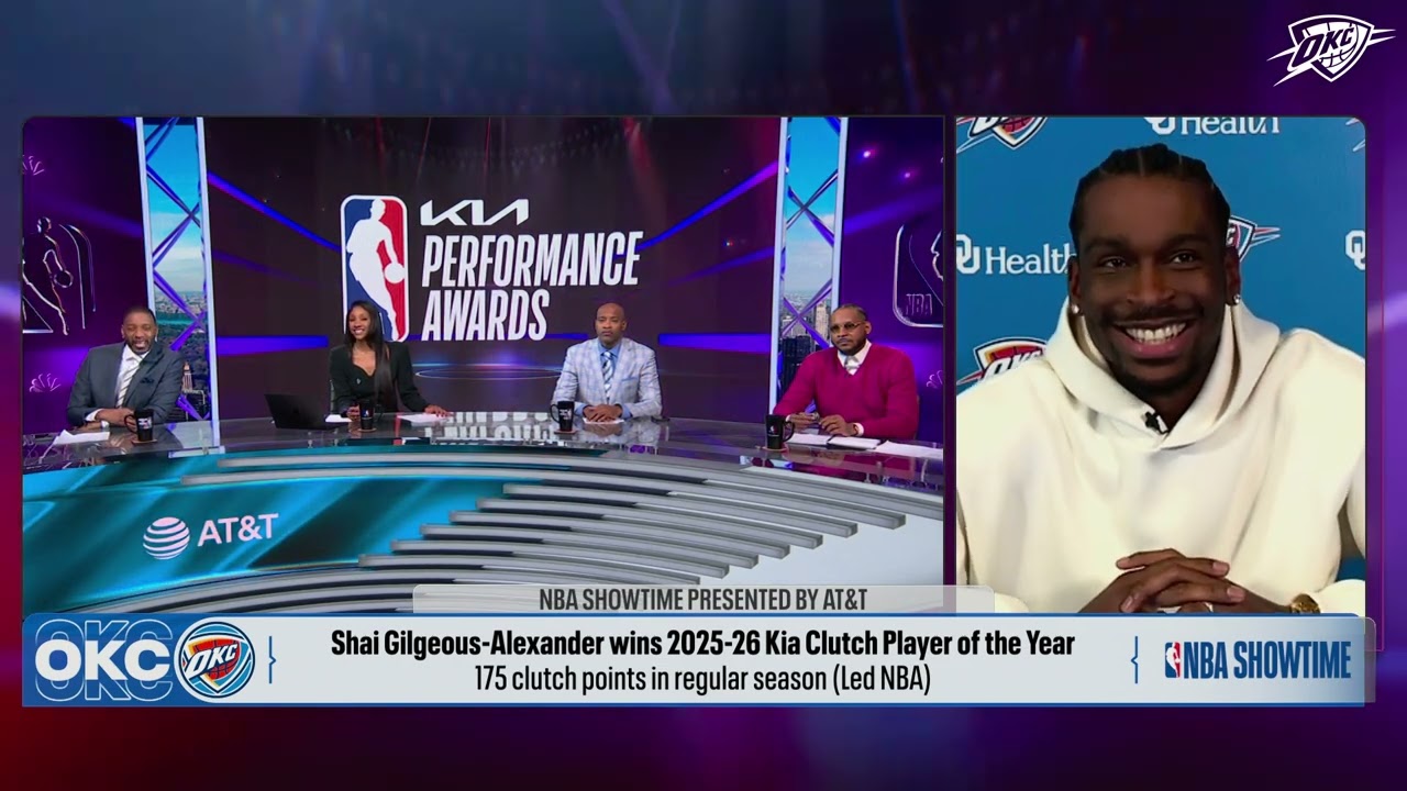 The Moment Shai was Announced as the NBA’s KIA Clutch Player of the Year 🏆 | OKC Thunder