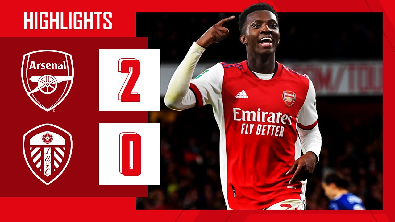 HIGHLIGHTS | Arsenal vs Leeds United (2-0) | Carabao Cup | Super sub Chambers & Nketiah background