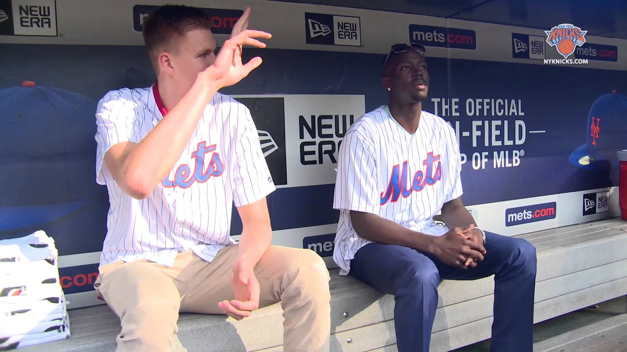 All-Access: Kristaps Porzingis and Jerian Grant Visit Mets, Throw First Pitch