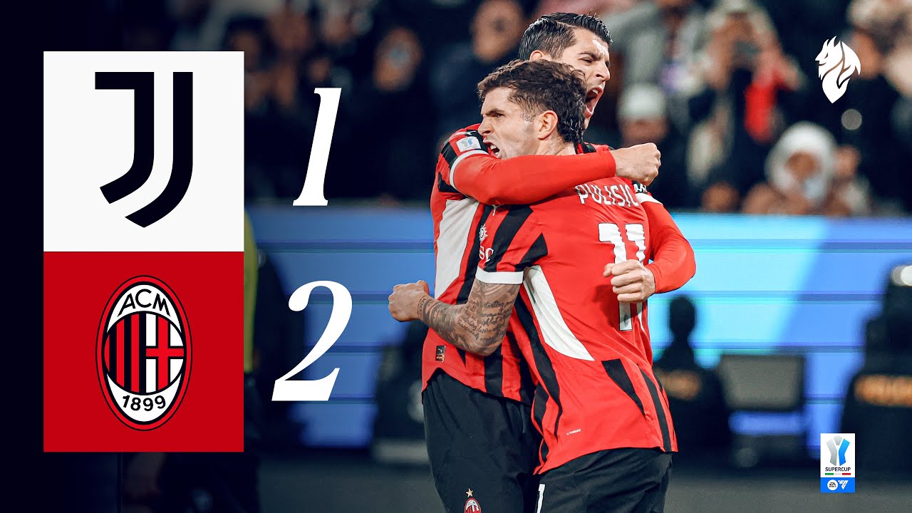Pulisic leads the comeback to reach Supercoppa final | Juventus 1-2 AC Milan | Highlights
