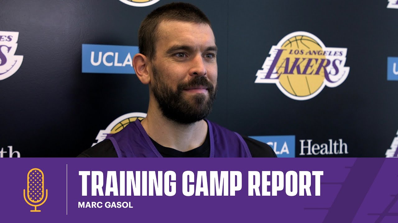 Marc Gasol talks about playing with LeBron, and being a Laker | Lakers Training Camp background