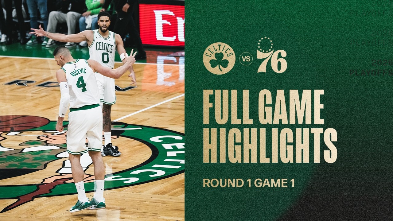 The Boston Celtics take Game 1 over the Philadelphia 76ers 123-91 | Extended Highlights