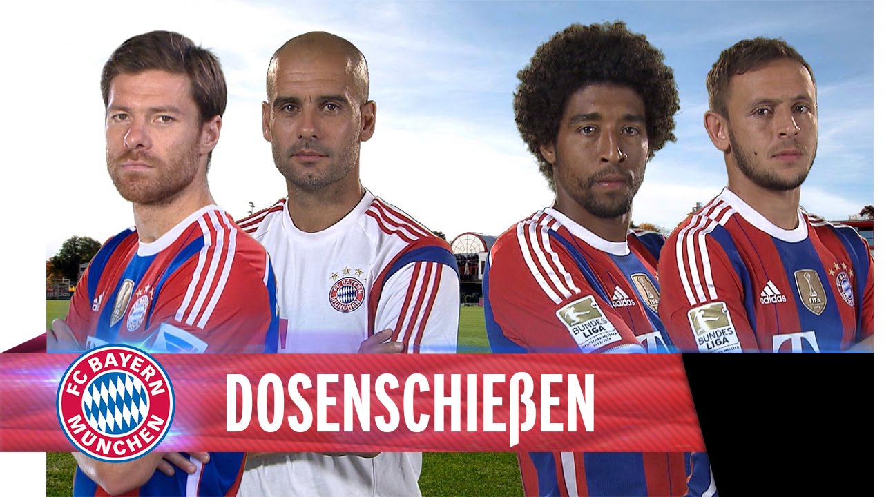 Dosenschießen Xabi/Pep vs. Dante/Rafinha background