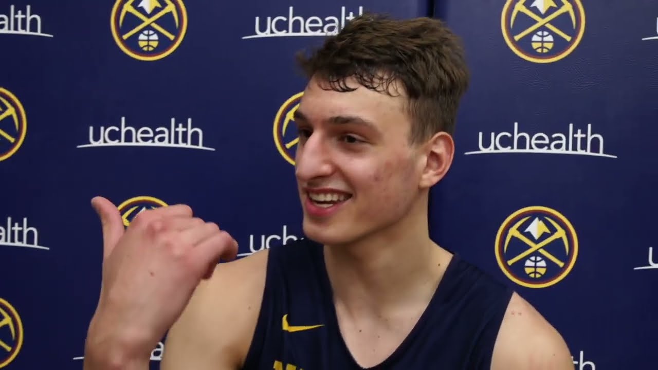 Nuggets Media Availability: Nikola Jović and Christian Koloko background