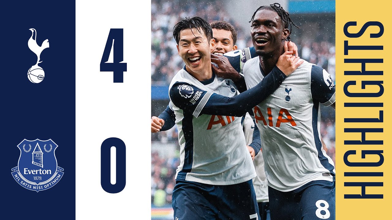 TOTTENHAM HOTSPUR 4-0 EVERTON | PREMIER LEAGUE HIGHLIGHTS | FOUR-MIDABLE DISPLAY AS SON SCORES TWO! background