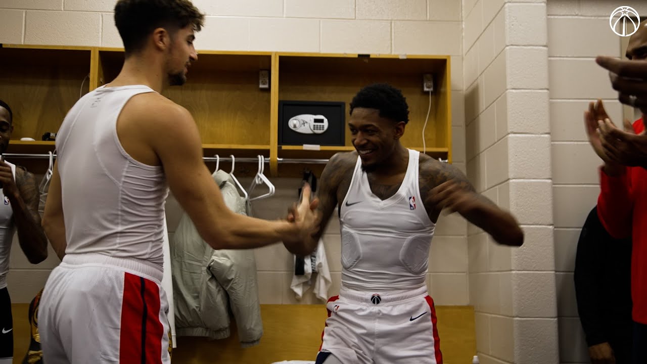BTS in the Washington Wizards locker room after win at Philadelphia 76ers - 11/2/22 background
