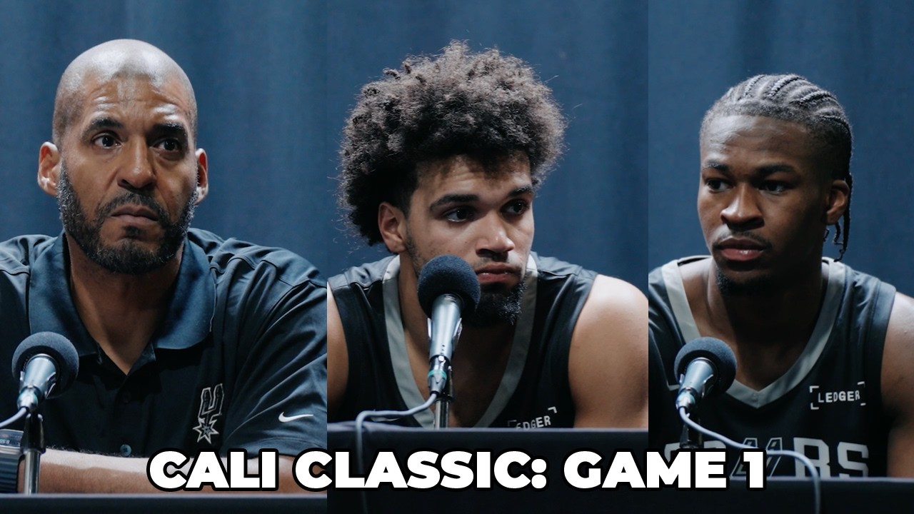 Cali Classic, Game 1: Spurs Coach Corliss Williamson, Ja'Kobi Gillespie, Miles Kelly