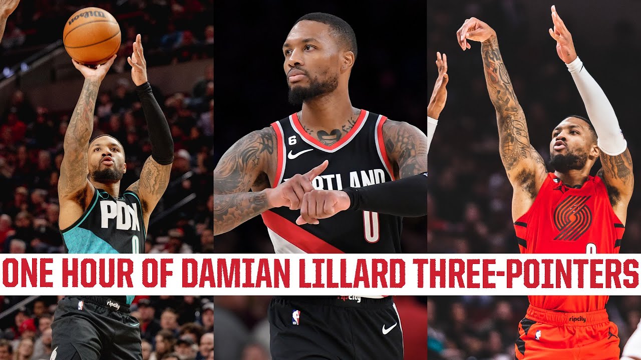 One hour of Damian Lillard making three-pointers | 2022-23 NBA Season | Portland Trail Blazers background