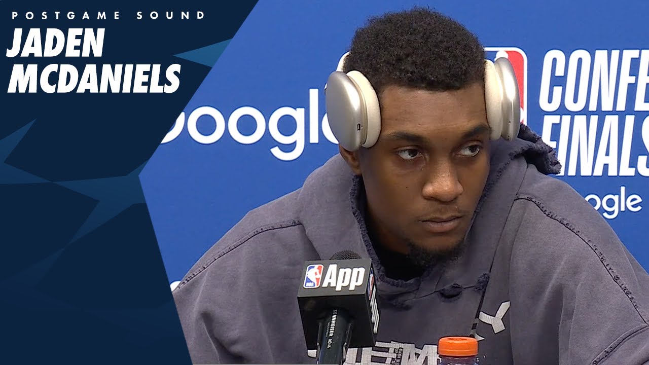 “More Of Us Gotta Step Up." | Jaden McDaniels WCF Game 2 Postgame Sound | 05.22.25 background