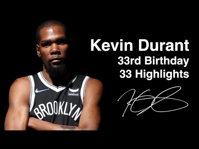 33 Kevin Durant Highlights for KD's 33rd Birthday background