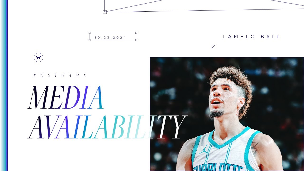 Hornets vs Rockets: LaMelo Ball Postgame Media Availability | 10/23/2024 background