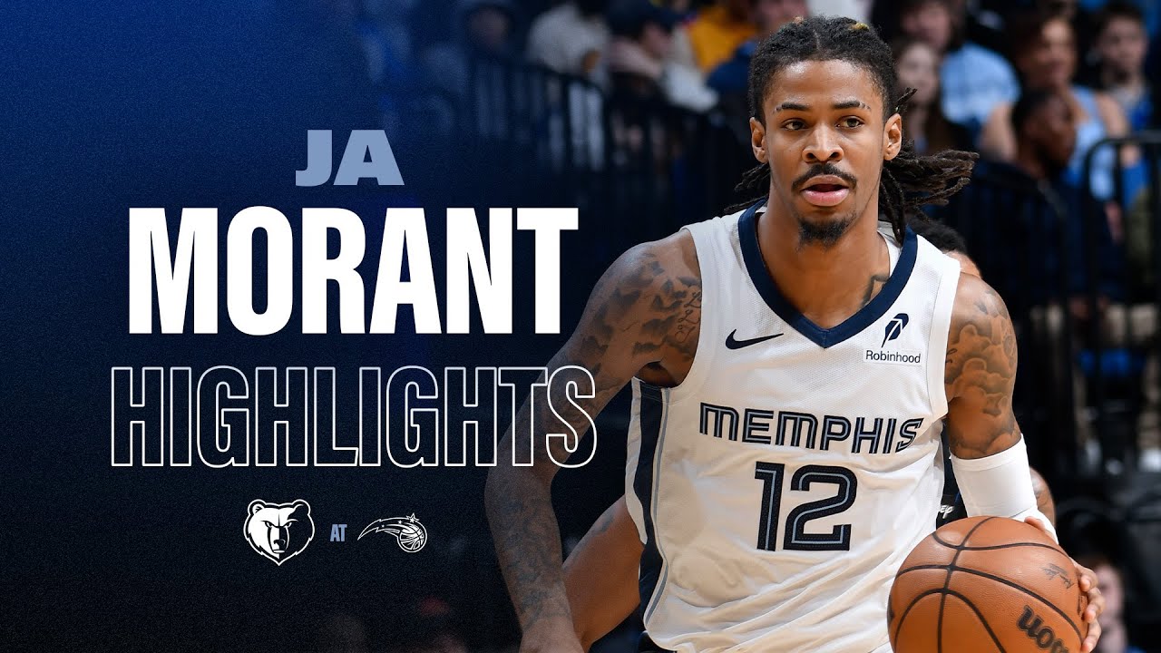 Ja Morant Highlights vs Orlando Magic background