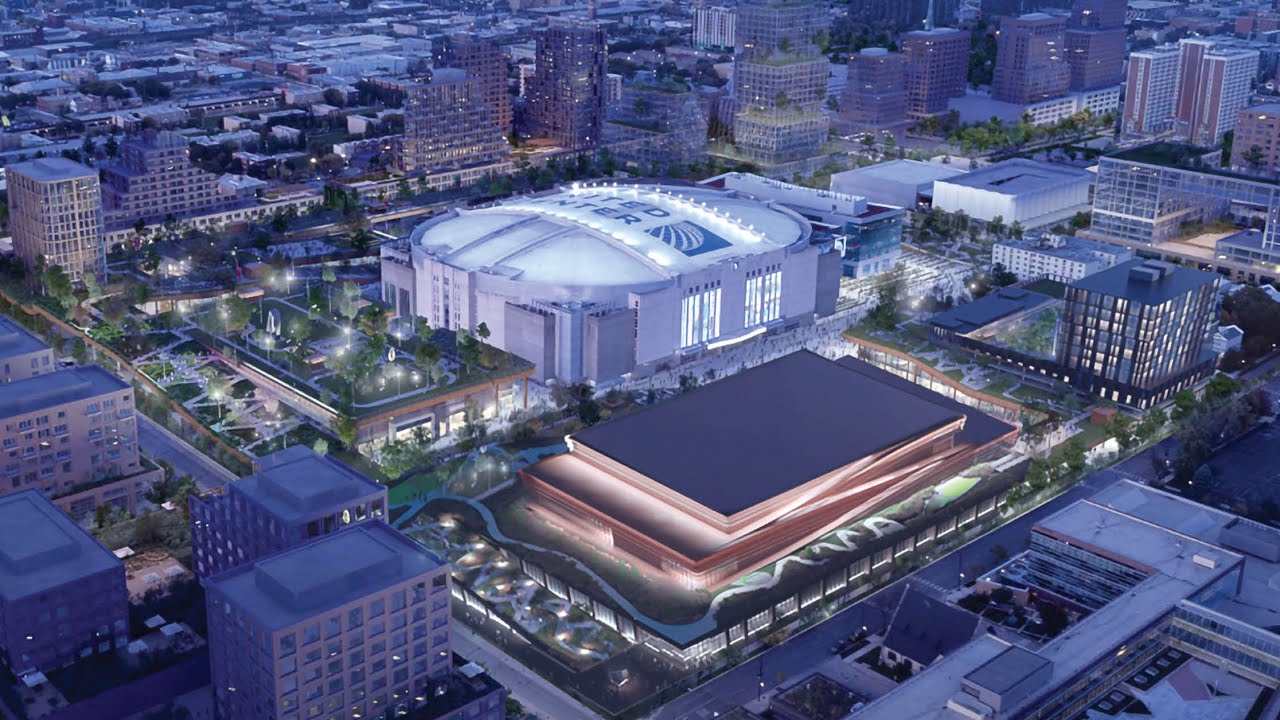 Welcome to the 1901 Project - $7B Investment around the United Center in Chicago background