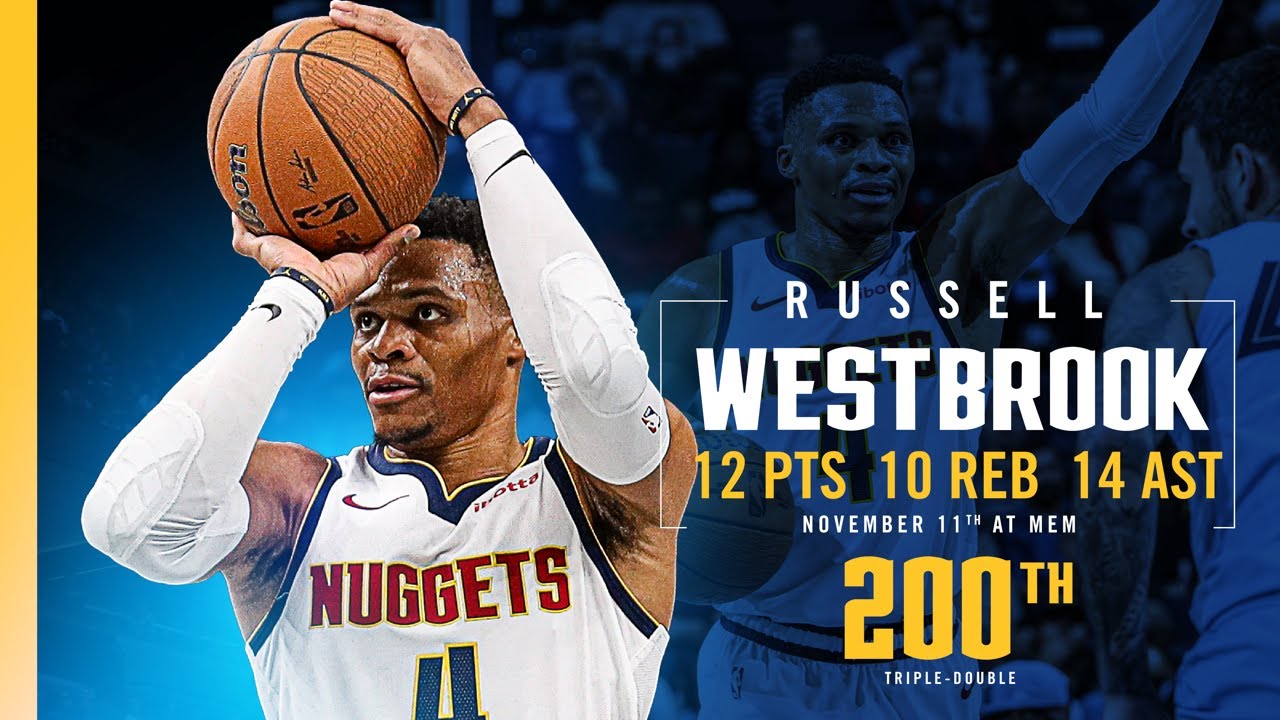 Russell Westbrook Gets 200th Triple-Double vs. Grizzles | 11/19/24 background