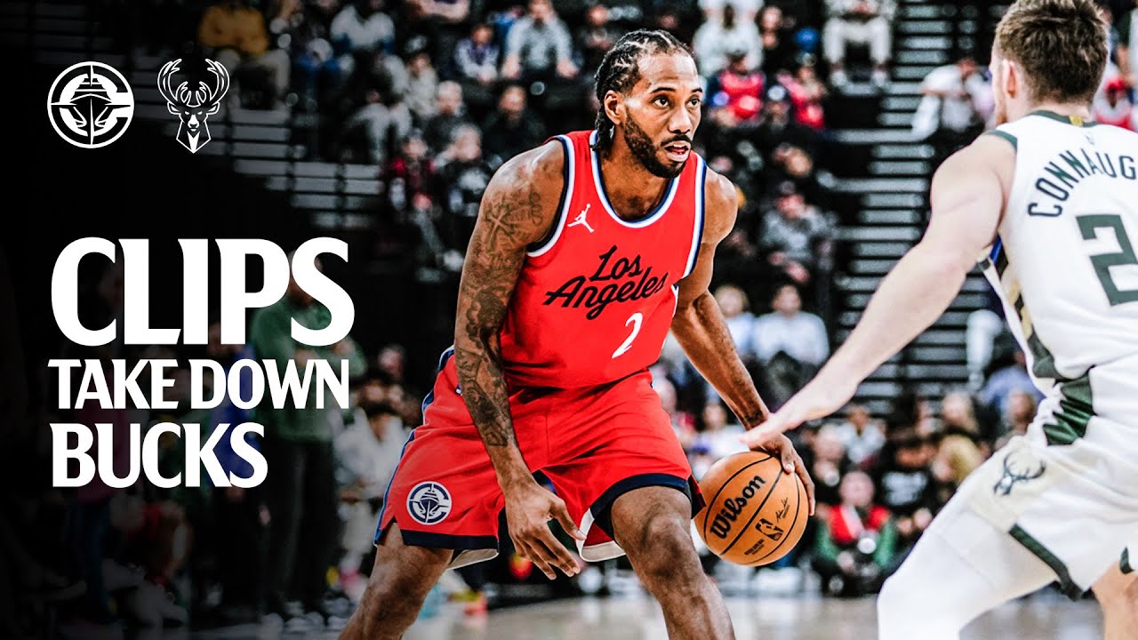 Clippers in Win Over Bucks Highlights | LA Clippers background