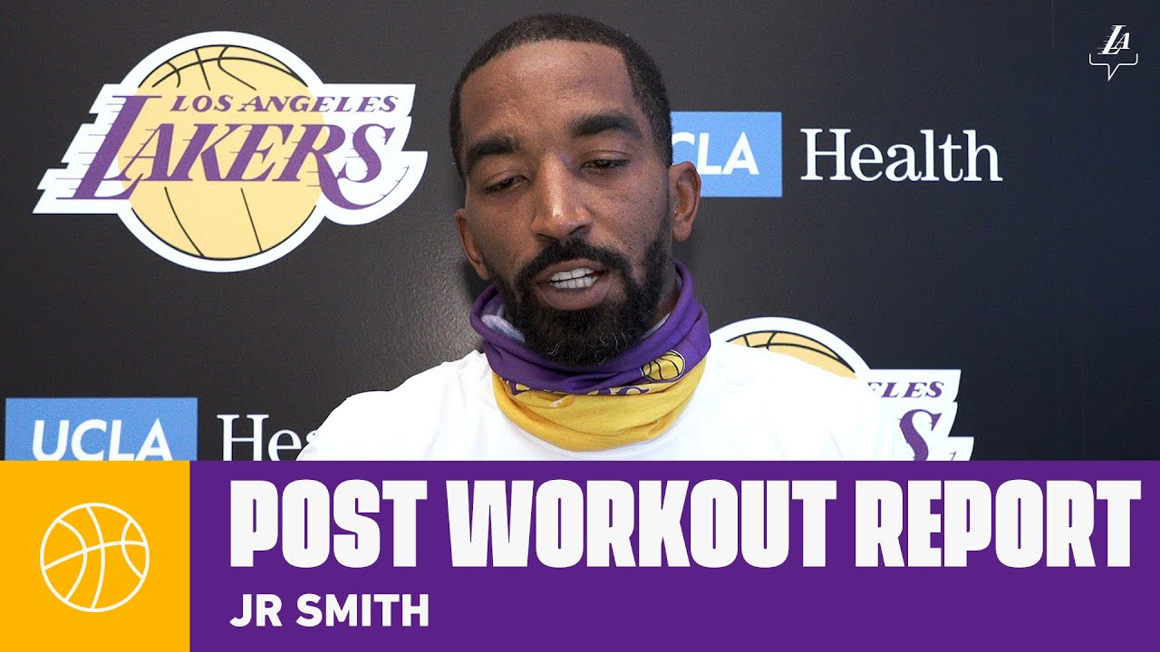 JR Smith speaks on getting acclimated with his new team | Lakers Workouts background