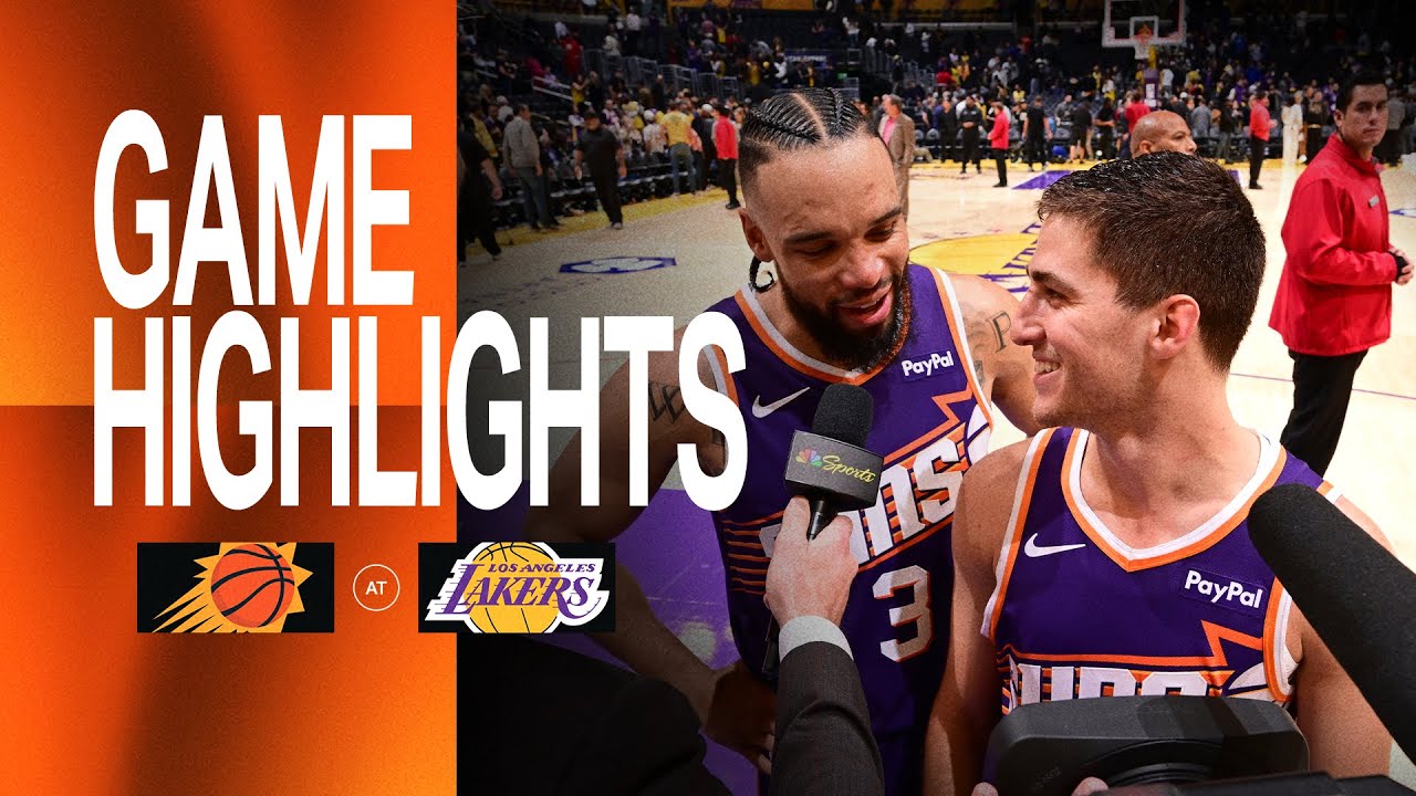 Dillon Brooks and Collin Gillespie lead the way as the Phoenix Suns take down the Lakers 125-108 background