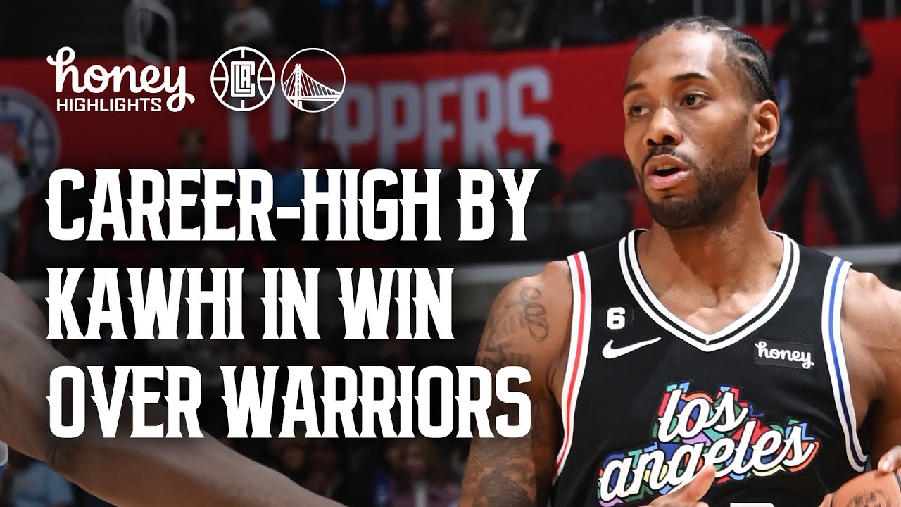 Kawhi Leonard Ties Career High 3s In Win Over Warriors.| LA Clippers background