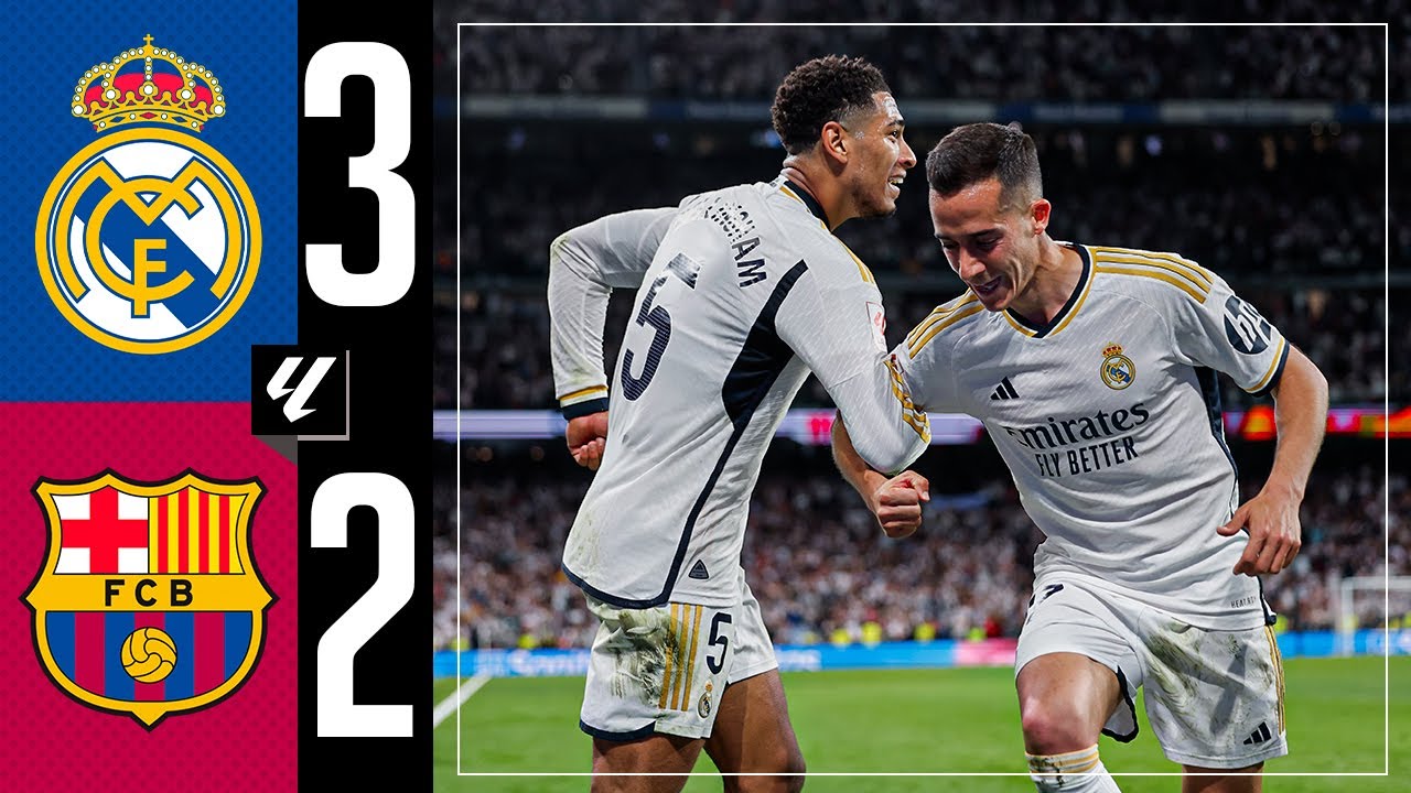 Real Madrid 3-2 FC Barcelona | HIGHLIGHTS | LaLiga 2023/24 background