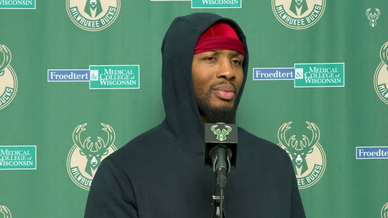 Damian Lillard Presser | 10.4.23 background