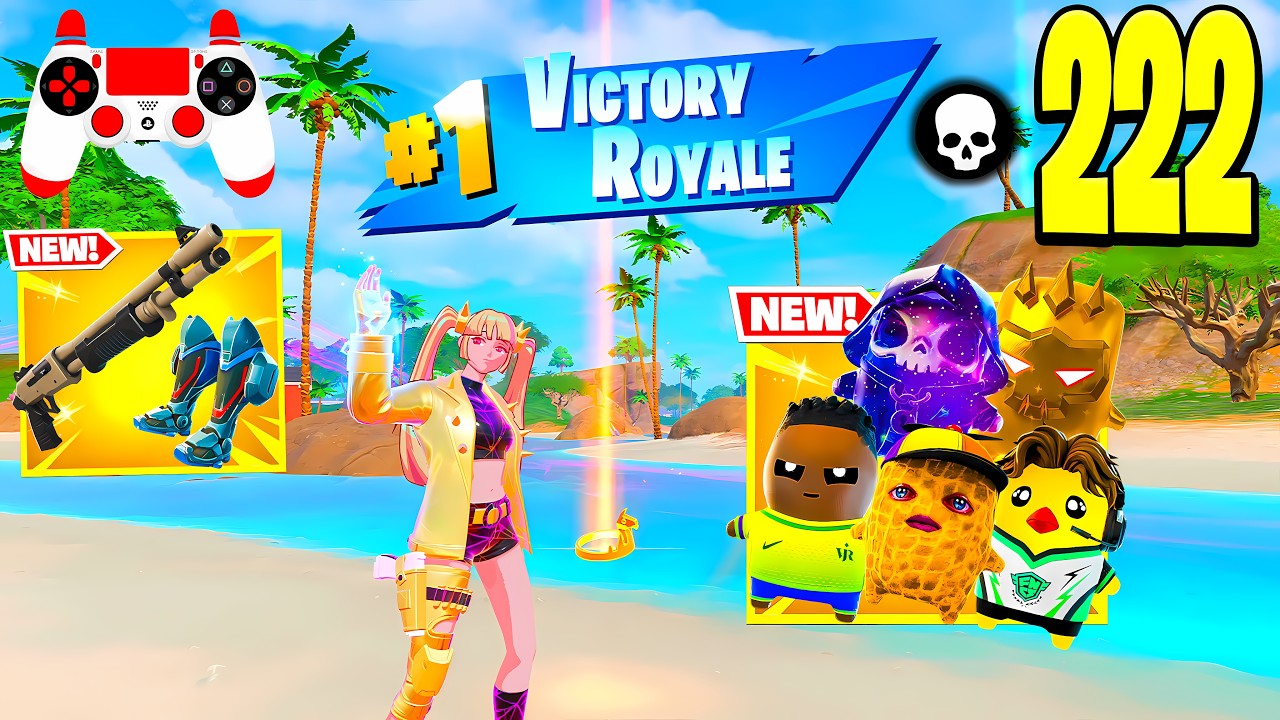 222 Elimination "Zero Build" Gameplay Wins (Fortnite Chapter 7 Season 3 New Season!)