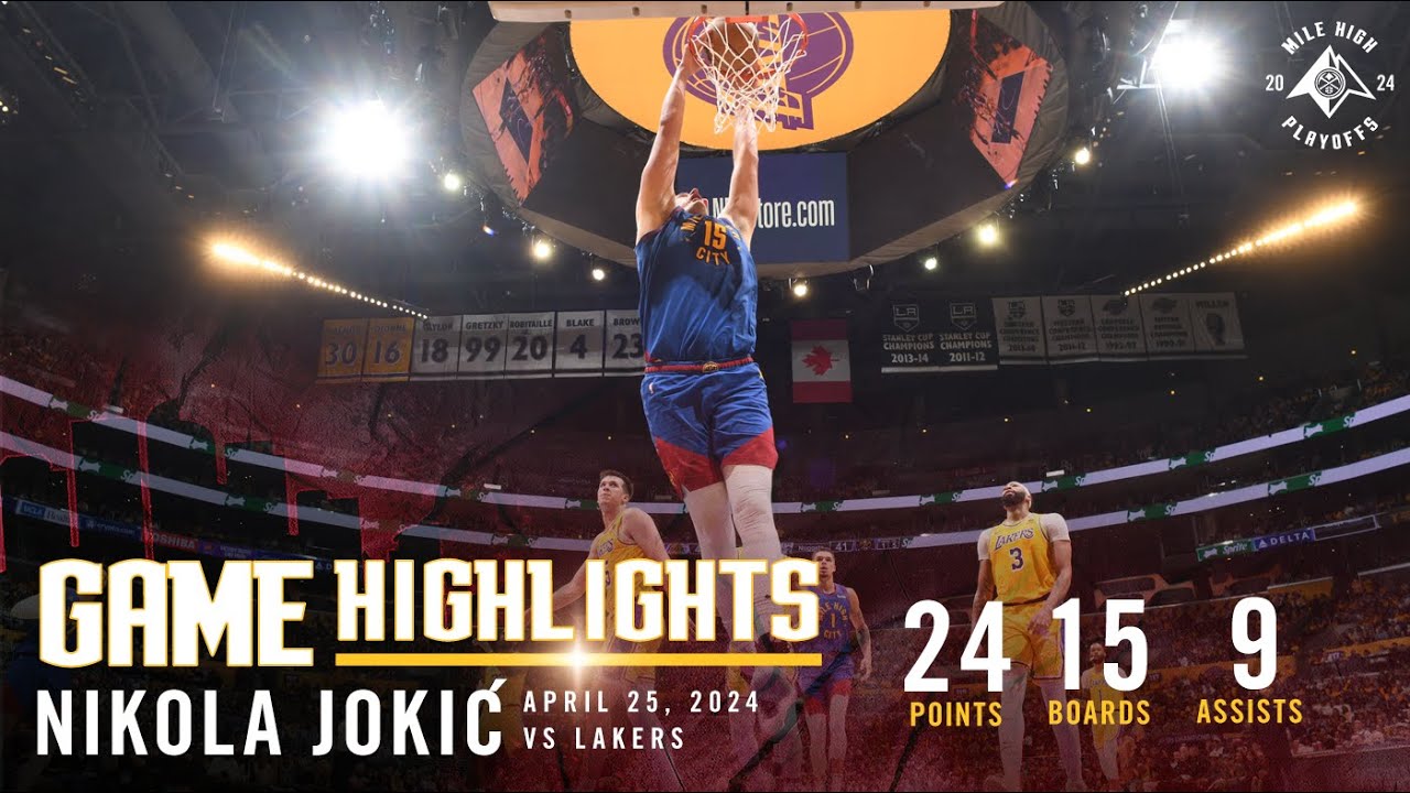 Nikola Jokić Full Game Three Highlights vs. Lakers 🎥 background