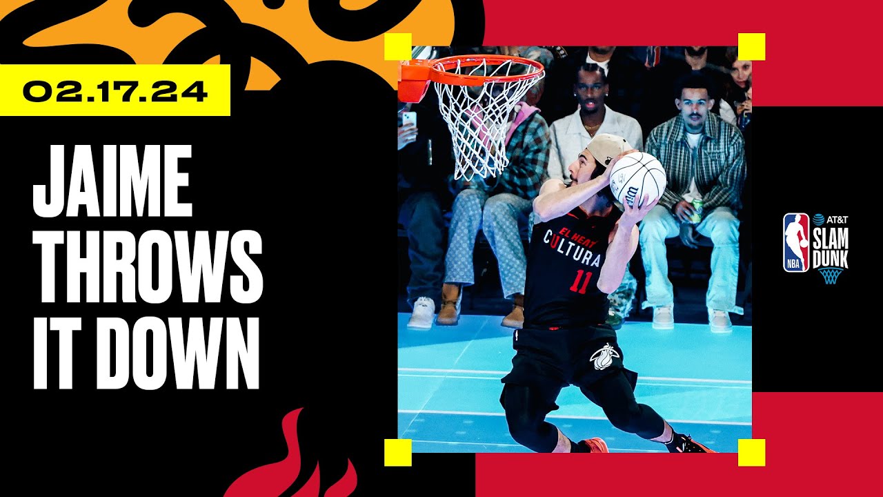 Jaime Jaquez Jr. Throws It Down At AT&T Slam Dunk Contest background