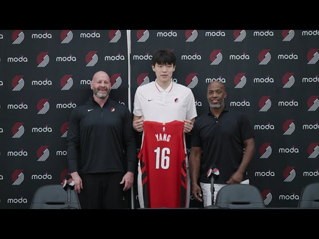 Yang Hansen Introductory Press Conference | June 27, 2025 | Portland Trail Blazers background