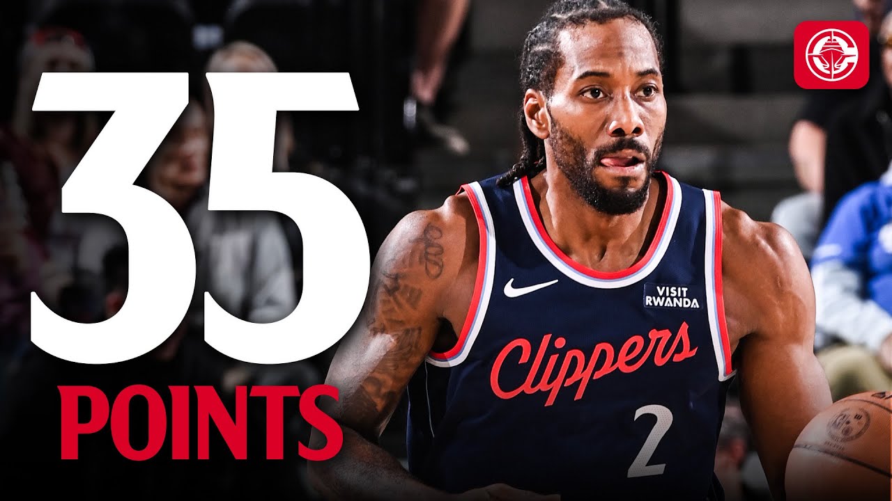 Kawhi Leonard Drops 35 in Win vs Hornets background