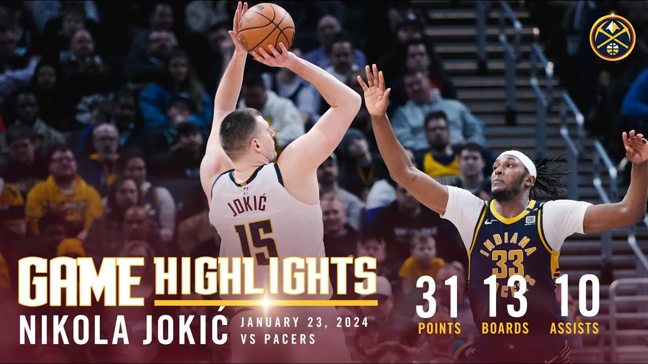 Nikola Jokić Full Game Highlights vs. Pacers 🎥 background