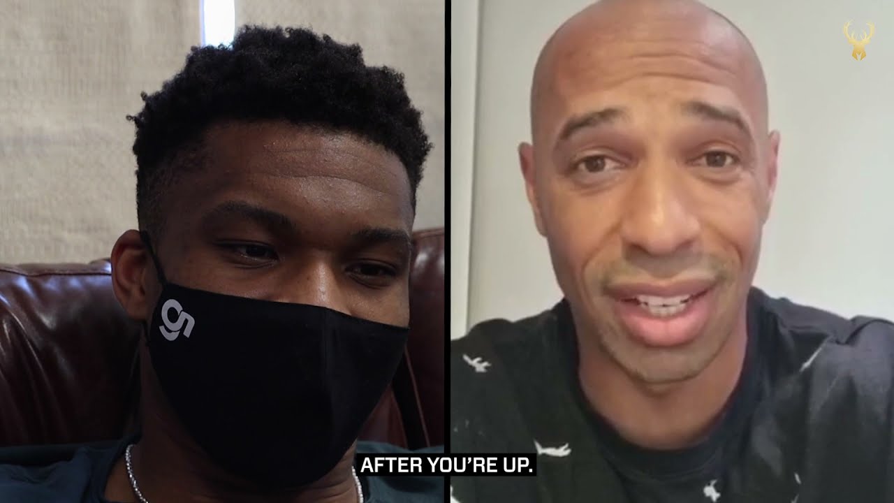 Thierry Henry Surprises Giannis Antetokounmpo With Video background
