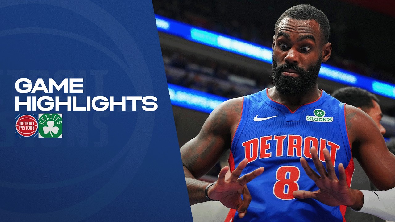 8 Straight! Full Game Highlights vs. Boston Celtics #nba #detroitpistons background