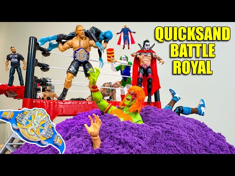 10 Man Quicksand Battle Royal WWE Action Figure Match!