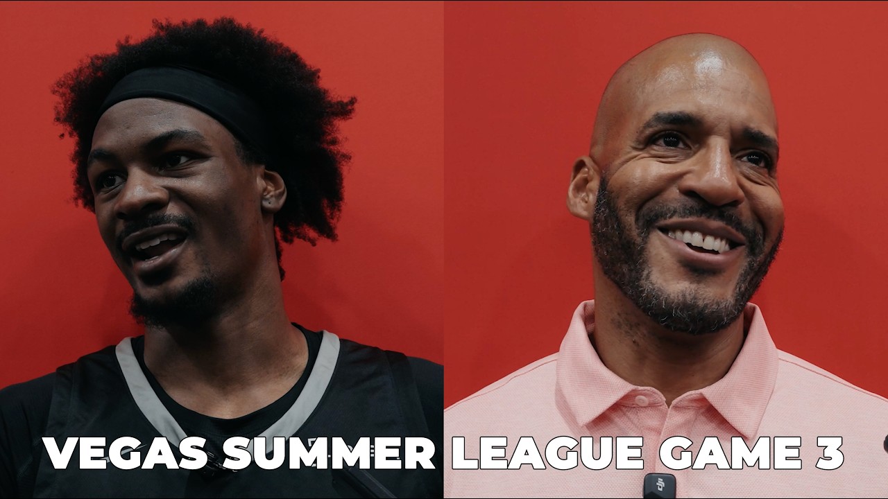 2026 Vegas Summer League Game 3 Media Availability: Spurs Coach Corliss Williamson, Emanuel Miller