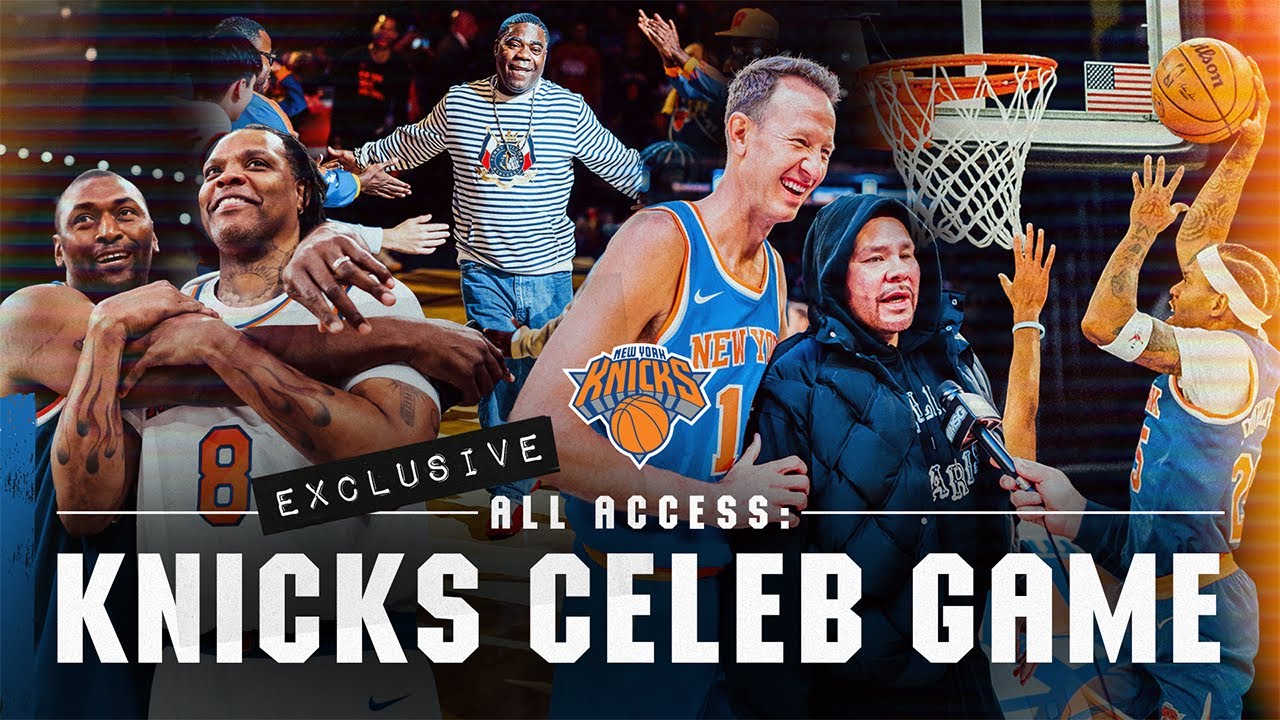 TEAM FAT JOE vs. TEAM TRACY MORGAN! | BTS of New York Knicks Alumni/Celebrity Game background